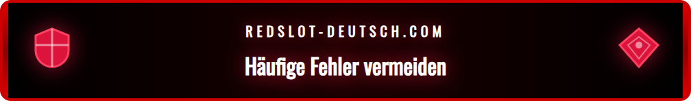 Infografik über häufige Fehler, die Spieler in Online Casinos machen.