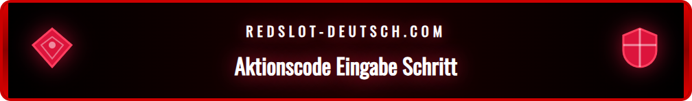 Detailansicht des Bonuscode-Eingabefeldes während des Registrierungsprozesses bei Redslot.