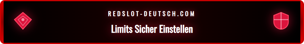 Screenshot der Benutzeroberfläche zum Einstellen von Limits bei Redslot.