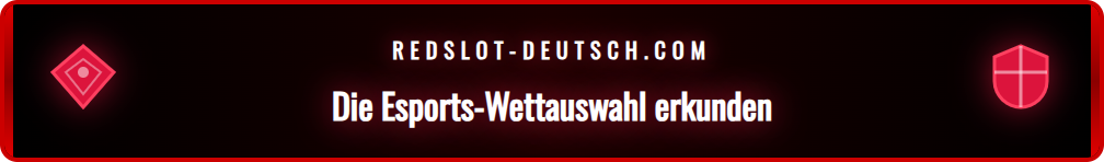 Screenshot der Benutzeroberfläche für Redslot Esports Wetten.