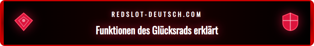 Detailansicht der verschiedenen Segmente auf dem Glücksrad.